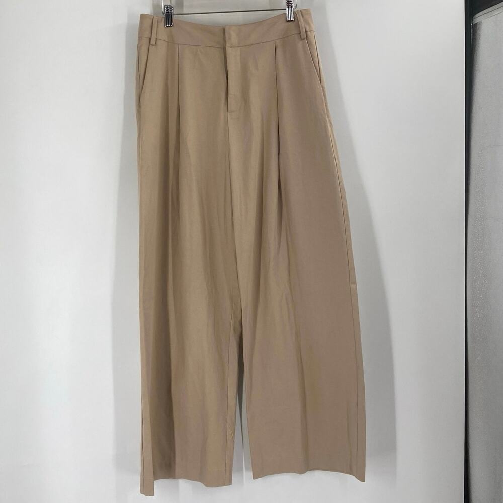Free People Wide Leg Pants in Beige